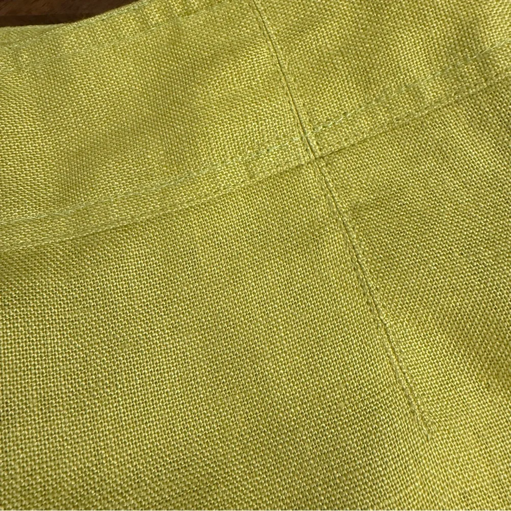 Talbots, Trish Linen Lime Green Wide Leg Linen Pants – Size 10P - Picture 5 of 13